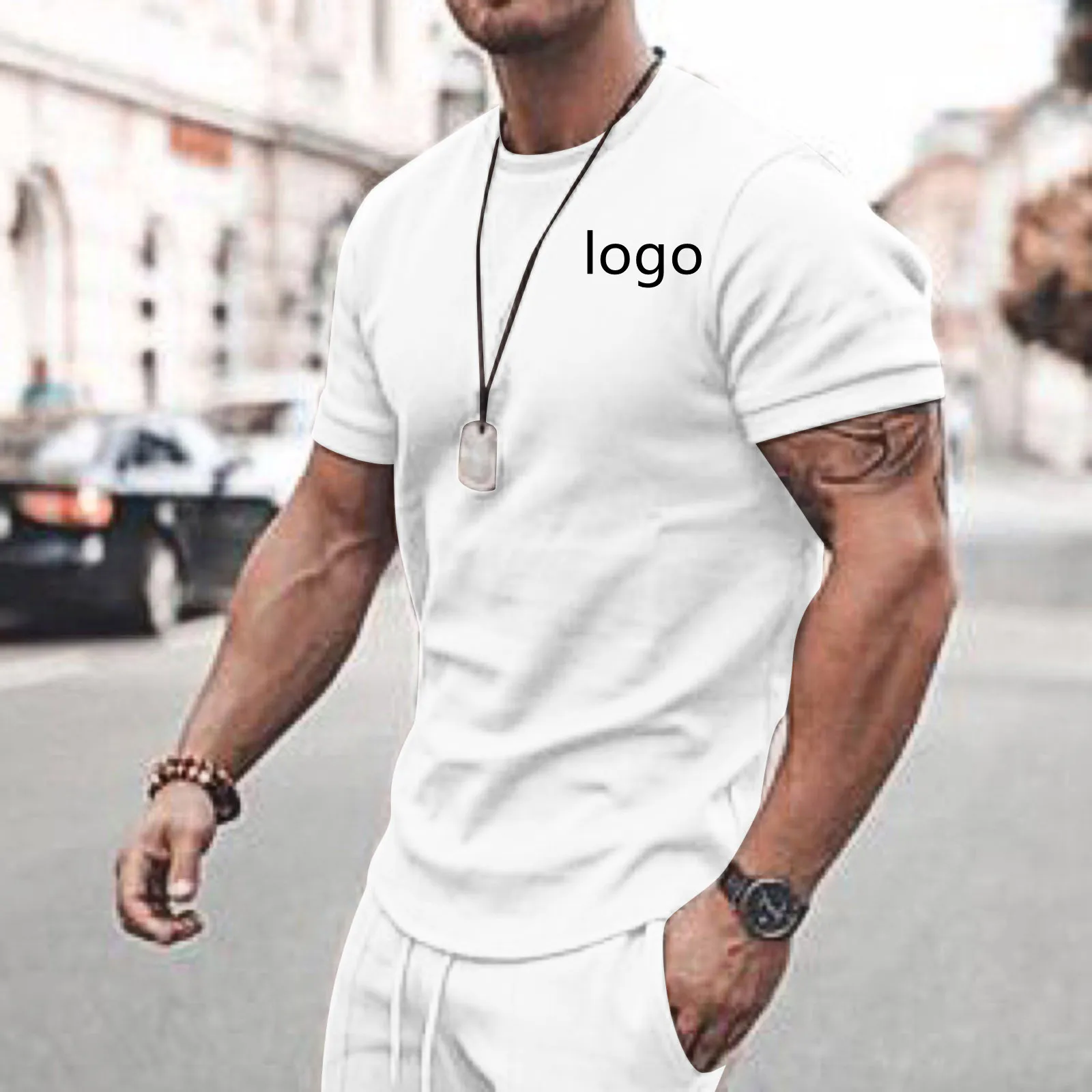 

High Quality Summer Jogger Custom Logo Mens Shorts And T Shirt Sets Men 2 Piece Set Shorts Set For Men