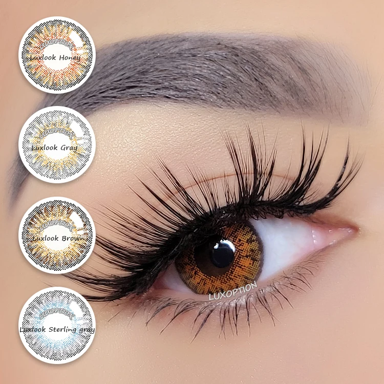 

Luxoption Luxlook wholesale cheap price korea quality yearly soft eye contact lenses 3 tone