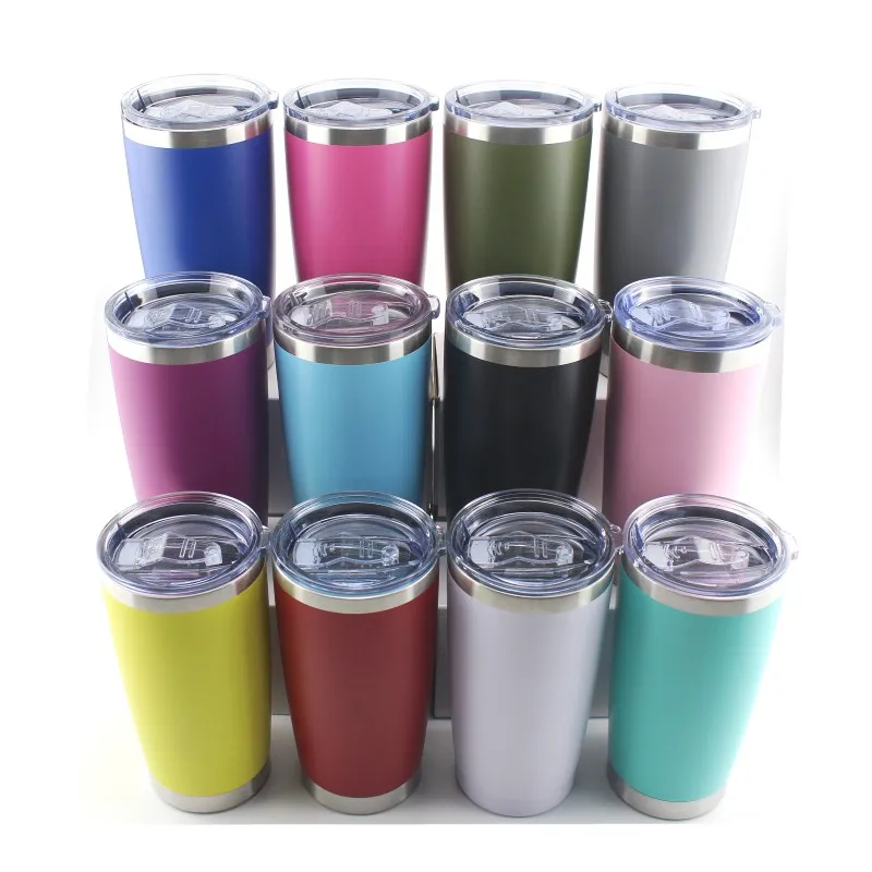 

20oz stainless steel tumbler beer travel mug with lid insulated or refrigerated sports coffee mug car mug