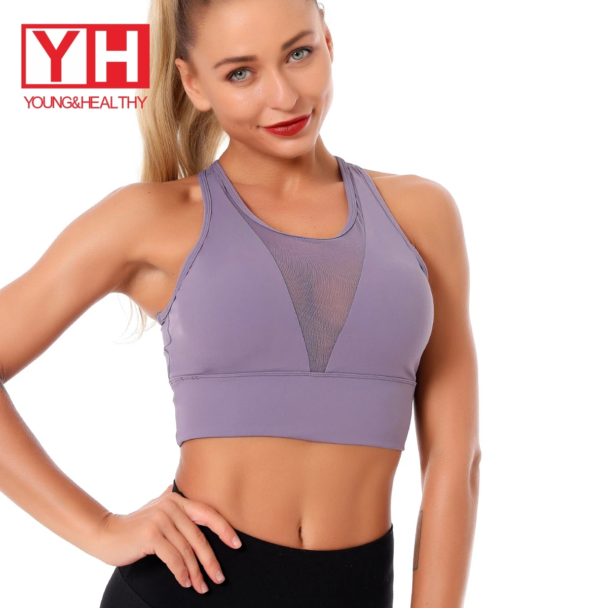 

Wholesale RTS Srocked Fast Shipping Gym Clothing Mesh Sports Yoga Bra For Girls
