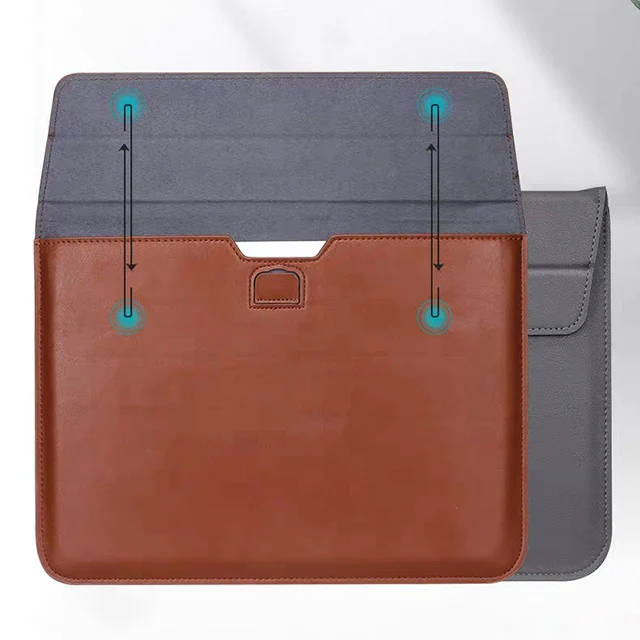 Fashion Slim Unique Closure Design Premium Leather Foldable