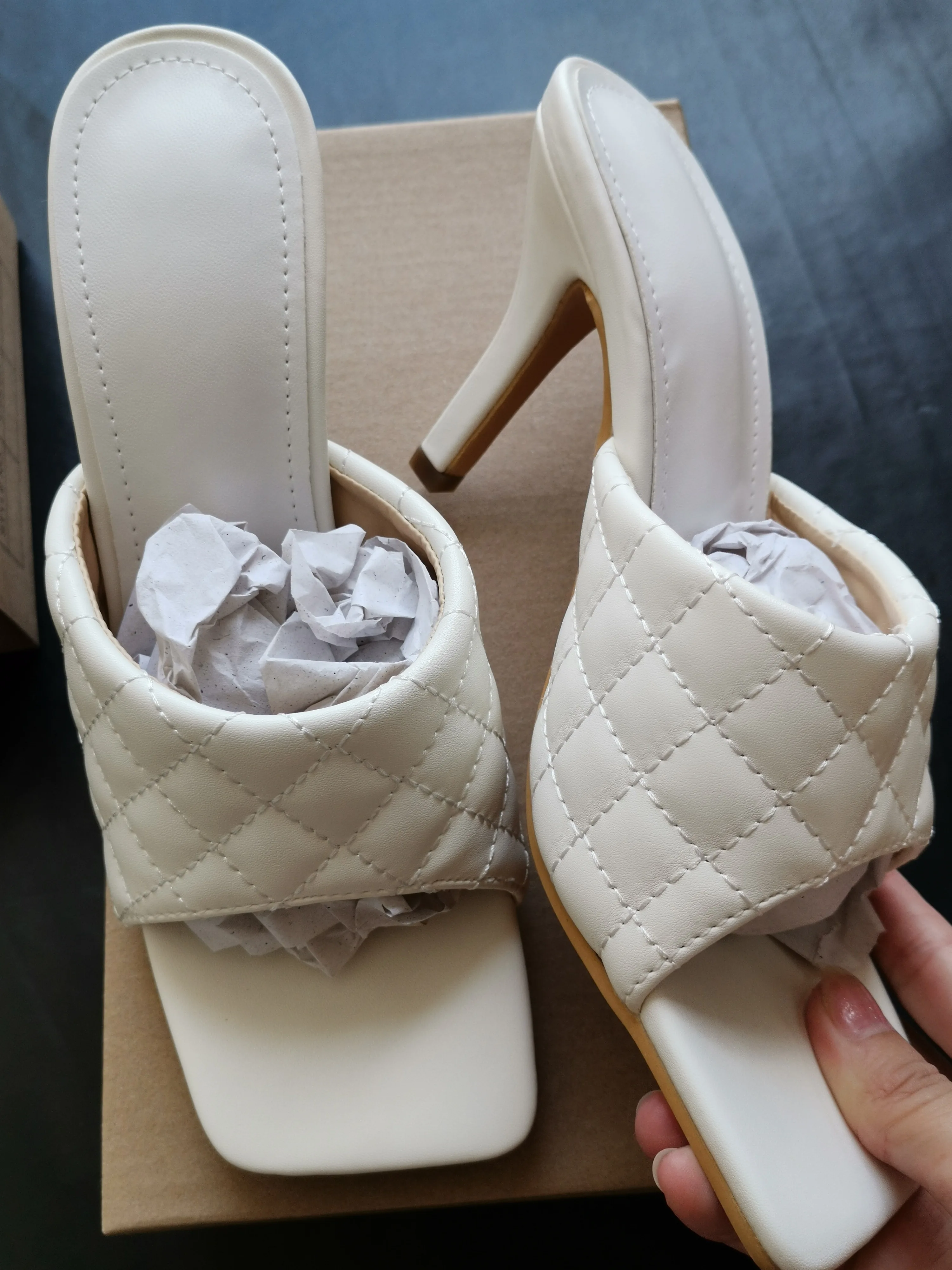 Ladies High Heel Pu Sandals Woman Shoes - Buy High Heel Sandals,Ladies ...