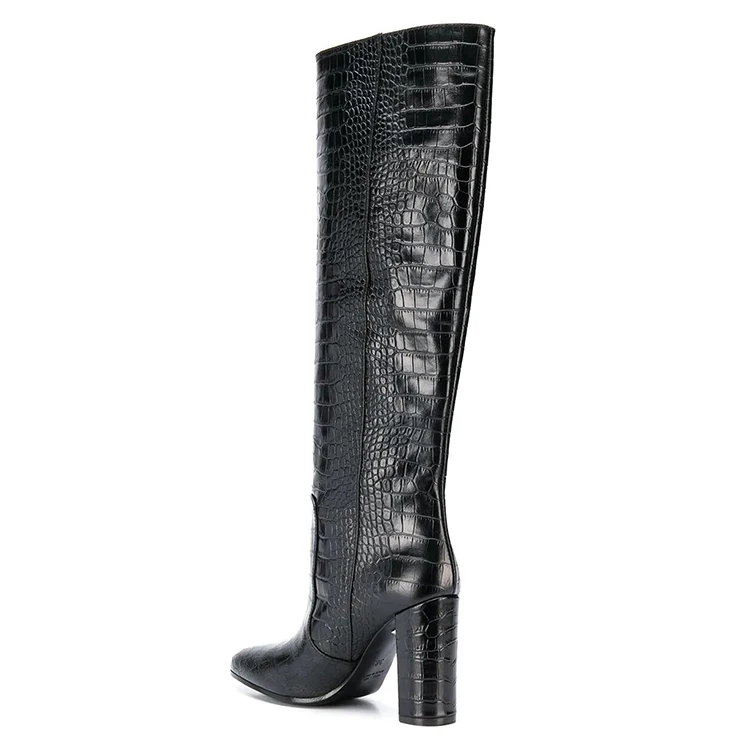 ladies wide fit black boots