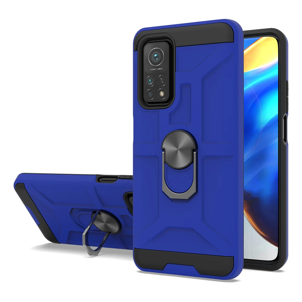 

Shockproof TPU PC Mobile phone back cover case Kickstand For Xiaomi Redmi Note 9s Pro 10 LITE 9 9A 9C, 12 colors