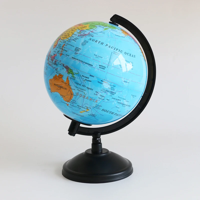 LED design 14cm Political District Plastic Ruler mini Globe globe map of the world