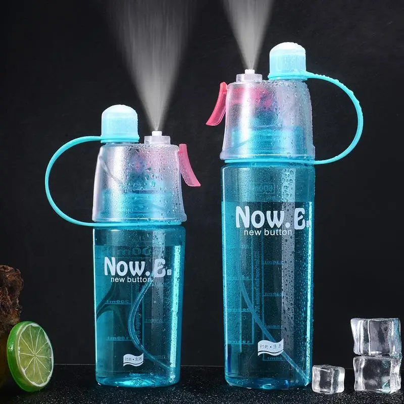 

400ml 600ml Scrub Sports Water Portable Plastic Spray Bottle Leakproof Travel Cup Candy Color Yoga Camping Drinking Tools