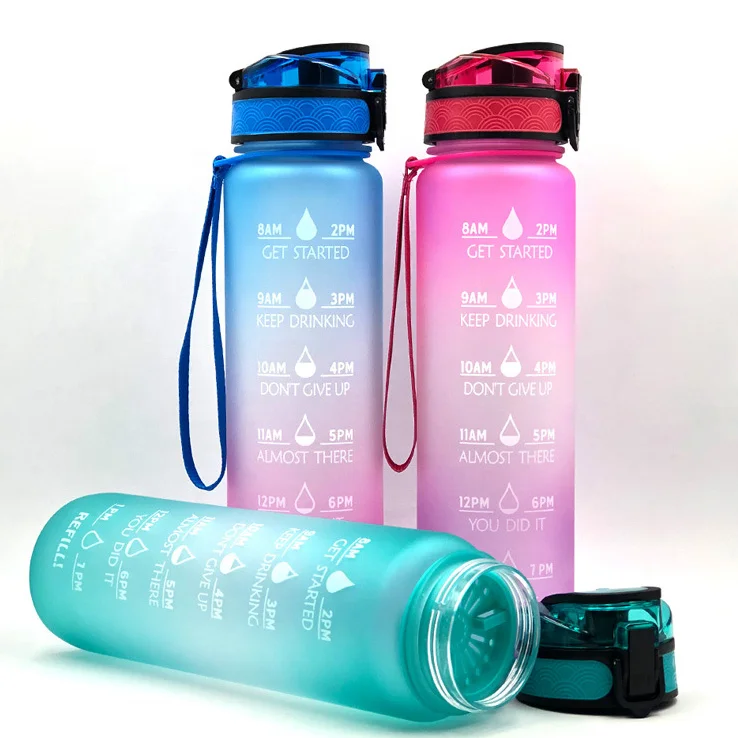 

high quality large capacity portable leak-proof Gym Fitness Plastic Sports outdoor bpa free Water Bottle custom logo, Customized color