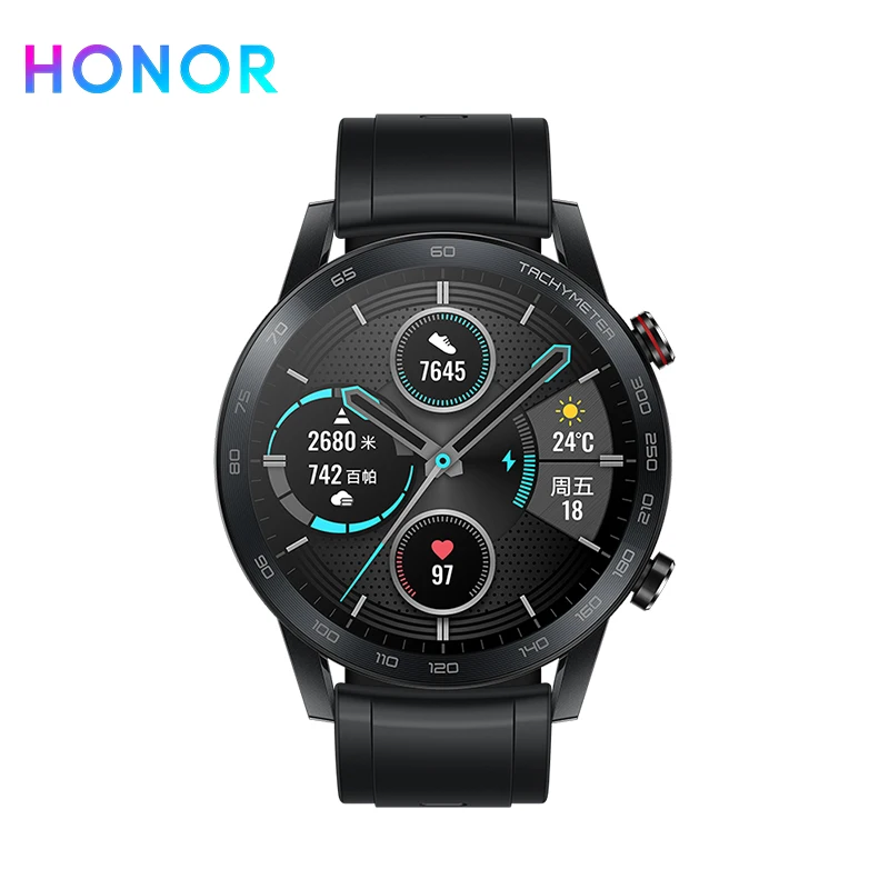 

HUAWEI Honor MagicWatch 2 46mm Smart Watch 1.39 Inch Fitness Activity Tracker With Heart Rate And Stress Monitor Honor Watch, Charcoal black / flax brown