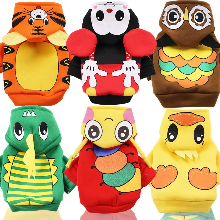 

Cartoon autumn winter warm small medium-sized new fleece sweater wholesale custom festival dog cat pet clothes