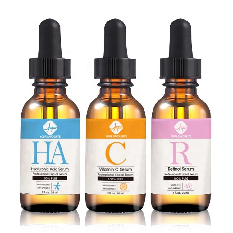 

Private label skincare facial oil serum vit c anti aging serum 3-pack for face