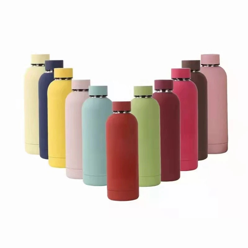 

2022 New Design Products Double Wall Stainless Steel 500ml Insulated Vacuum Travel Sport Thermos Flask Water Bottle Portable Cup, Customized colors acceptable