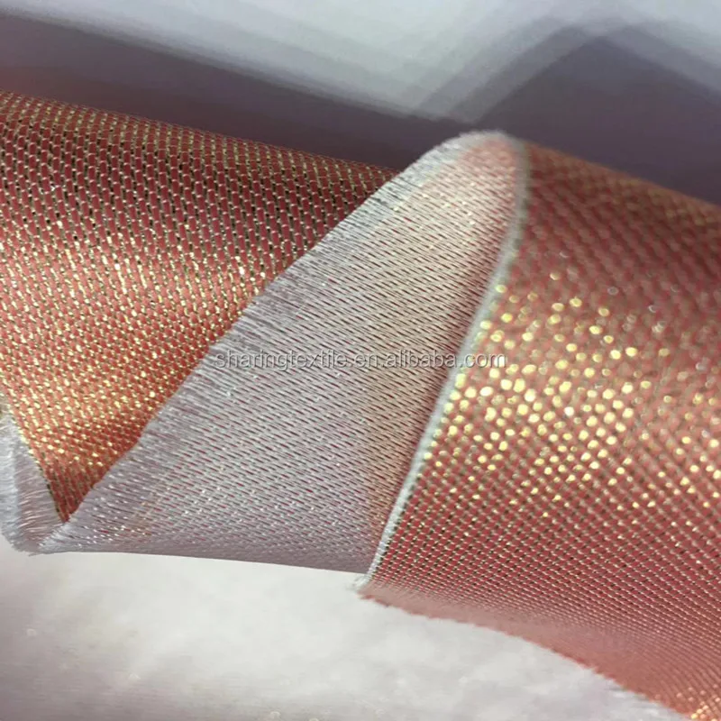 Wholesale Polyester Yarn Dyed Woven Gold And Sliver Shimmer Glitter