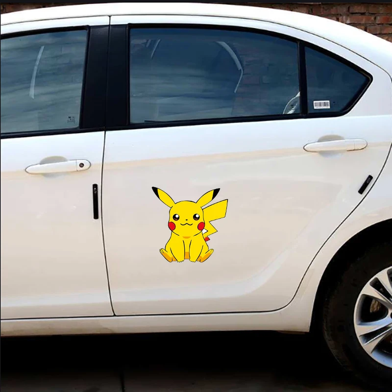 

1PC Pikachu decal cartoon cute stickers scratches cover the body motorcycle notebook decorative stickers, Cmyk