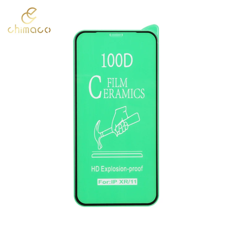 

100D Full Body Full Adhesive Crystal Clear Protective Film Ceramic Screen Protector For iPhone 11 PRO/XS/X/11, Black white