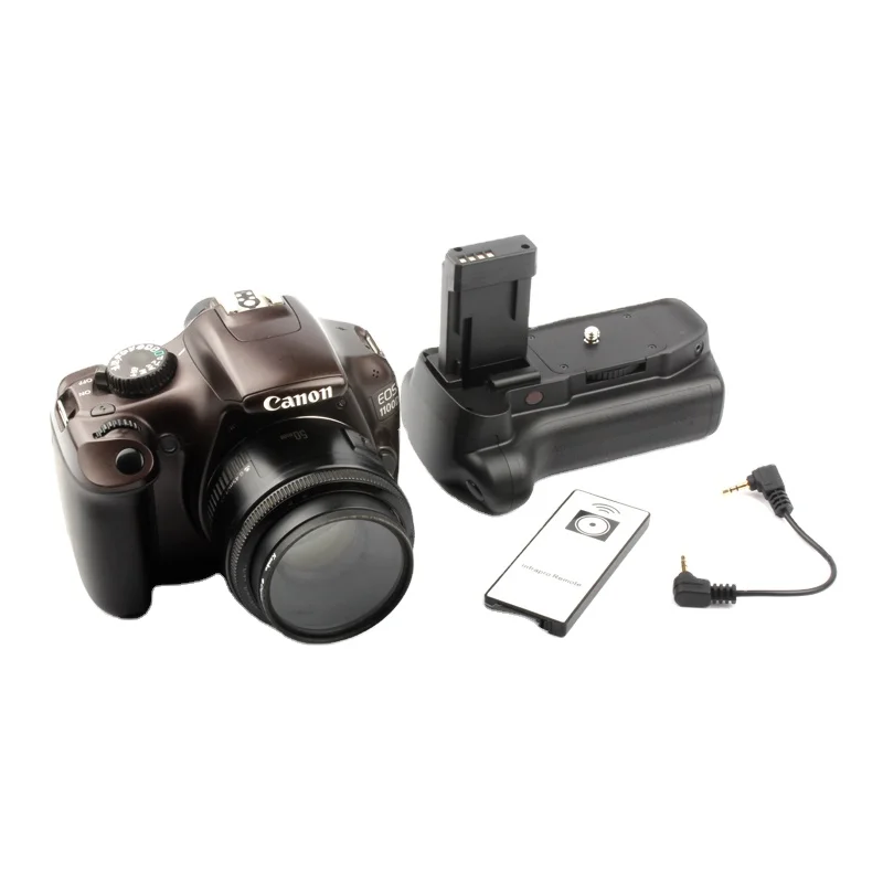 

Mcoplus BG-1100D Vertical Battery Grip Holder Pack for Canon EOS 1100D 1200D 1300D / Rebel T3 T5 T6 Camera Works with LP-E10, Black