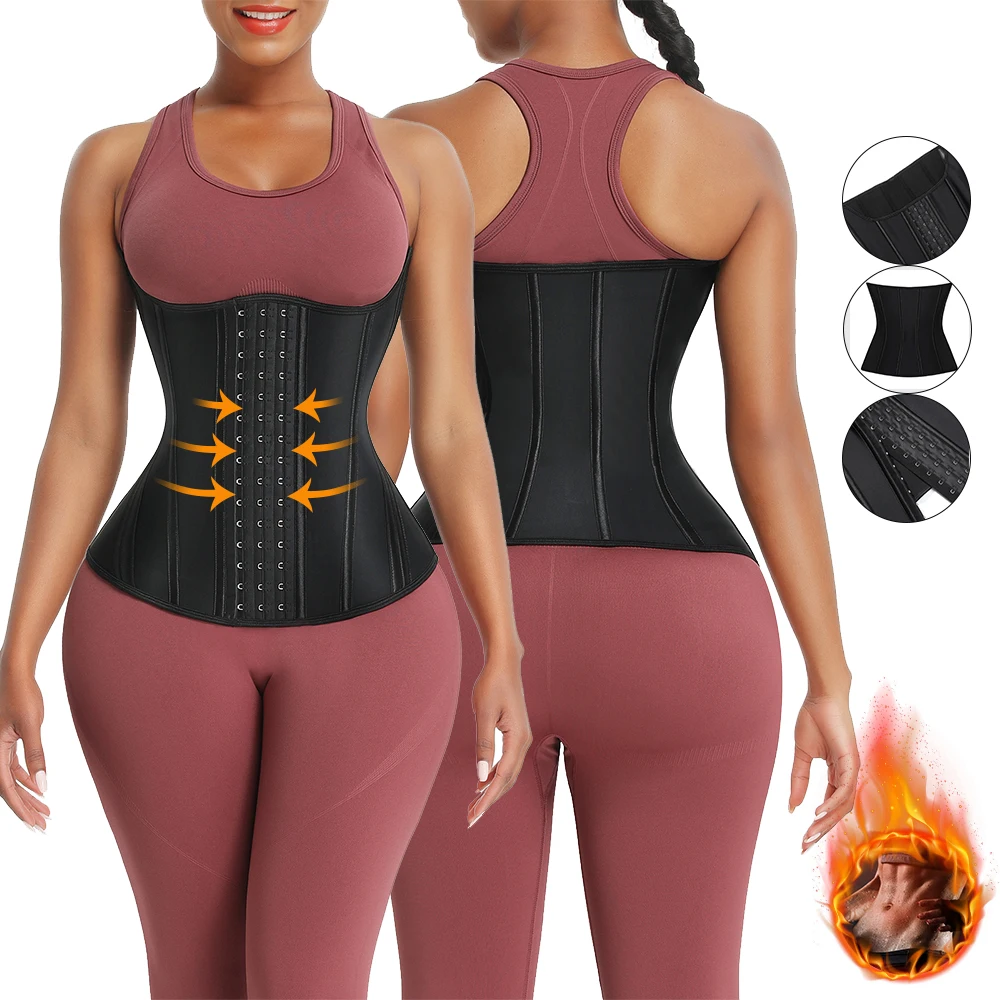 

HEXIN High Compression 2021 Women Fitness Latex Waist Trainer Shape Wear Tummy Wrap Waist Ttrainer Custom