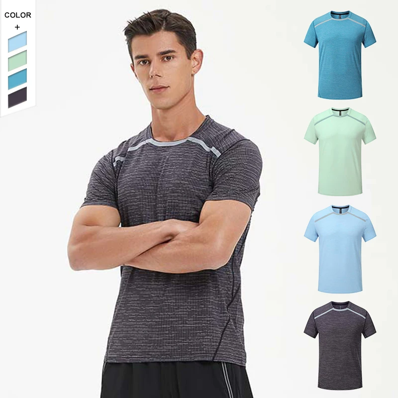 

Hot Selling European American Men's Quick Drying Training Fitness Casual Wear Sports T-shirt