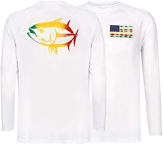 

Custom Wholesale Men Long Sleeve UPF 50 Sun Protection Quick-Dry Outdoor Sports Fishing T-Shirt