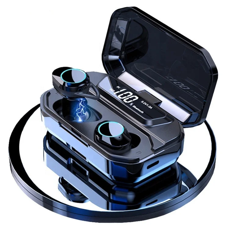

Portable 5.0 Chip Earphone Touch Screen Earphones Headphones Headsets with 3300 mAh Earphone Case