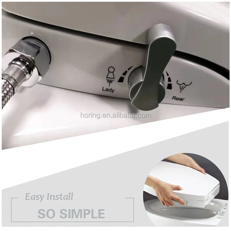 
American Standard Aqua Wash 17inch Round Toilets Non-Electric Bidet Seat 