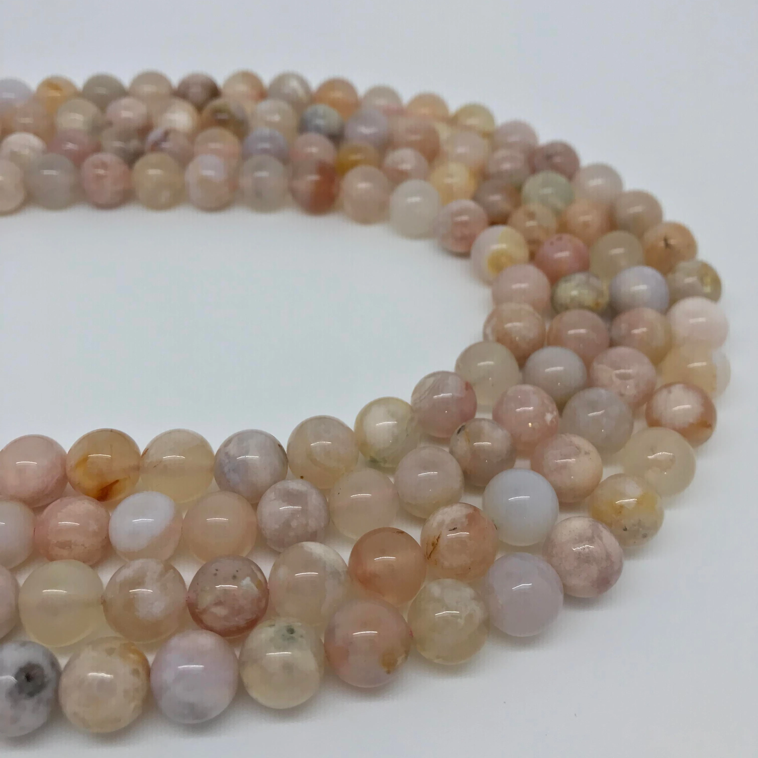 

Natural Sakura Cherry Blossom Agate Loose Gemstone Beads for Jewelry Making Bracelets Necklaces Earrings