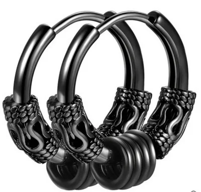 

Trendy Huggie Hoop earrings for Men Women 14mm Surgical Titanium Steel Hip Hop Punk Rock Aesthetic Earrings