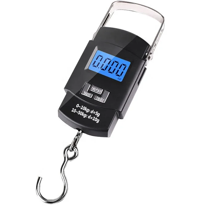 

High Quality 50kg Digital Luggage Scale Portable, LCD Display Digital Balance Pocket Scale, Black