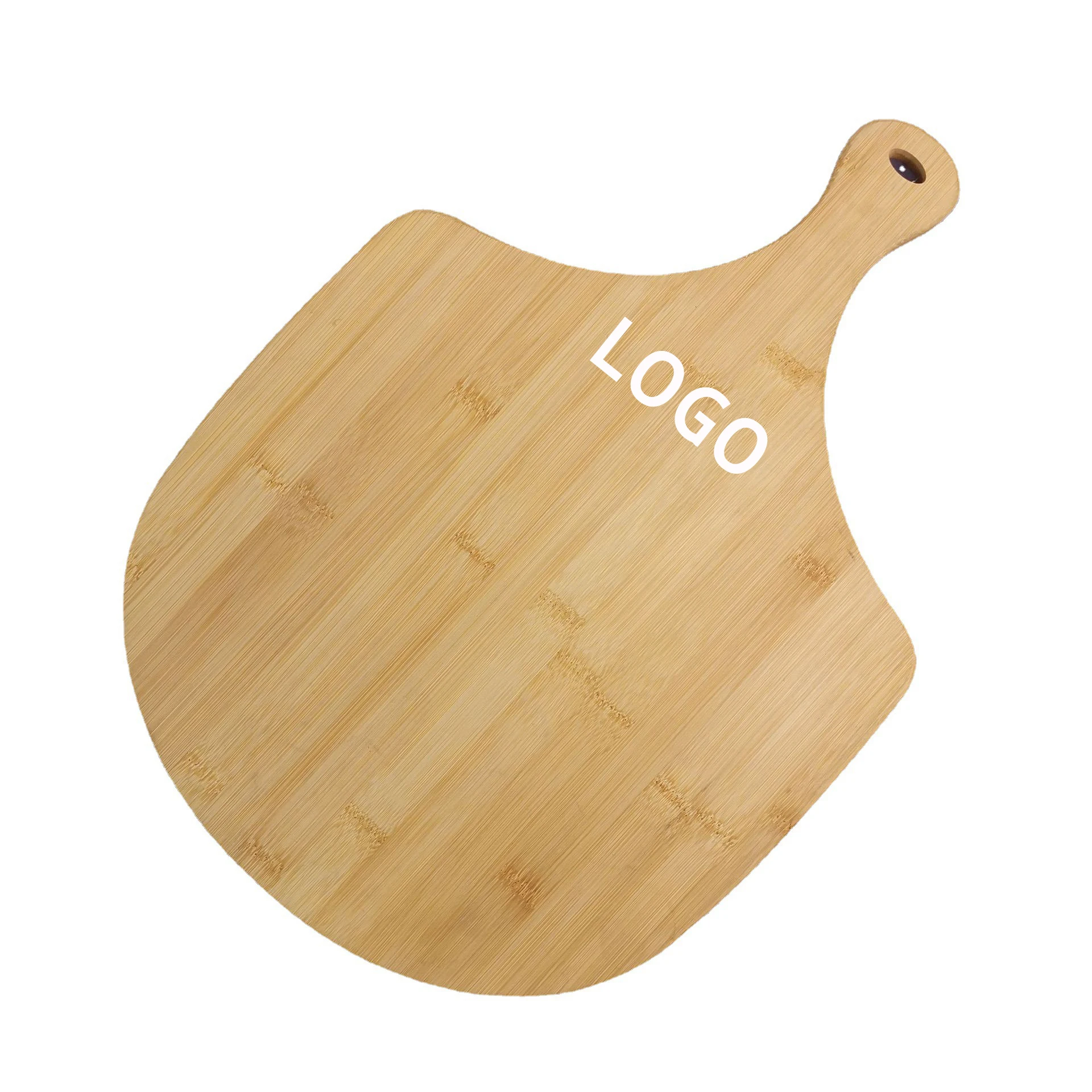 

Kitchen Zone Premium Bamboo Wood Pizza Board Durable Wooden Pizza Peel with Handle Serving Tray and Cutting Board Pizza Peels