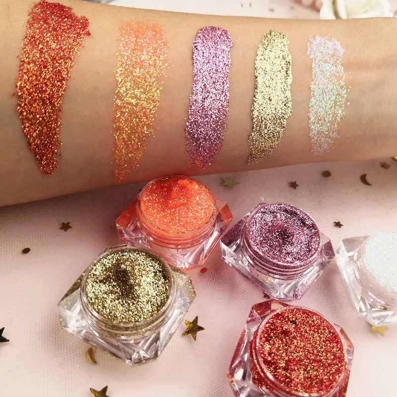 

8 Color Gel Single Eyeshadow Sequins High Gloss Glitter Eye Beauty Makeup Long Lasting Gel Glitter Eyeshadow