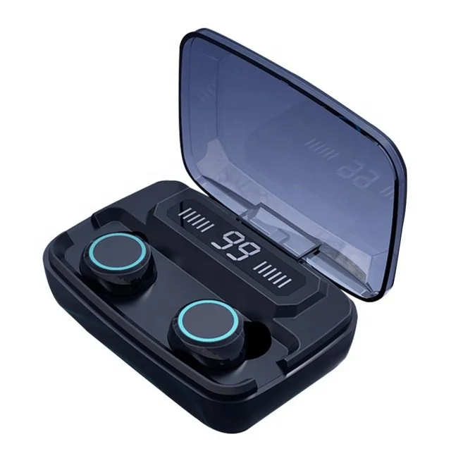 

New M11 Earphone TWS 5.0 Stereo Bass Sport Headset Earbuds Wireless BT Headphone With 3300mAh LED Digital Charging Box