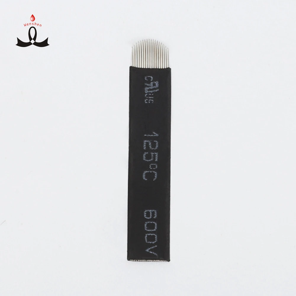 

Black Microblading Needles 0.18mm U Shape 18 pins Blades Professional Manual Tattoo Micro Blade For Makeup