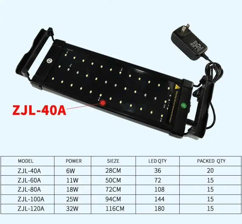 Gako Waterproof Freshwater Fish Tank Light,Zjl40a 6.4w Fish Tank Led