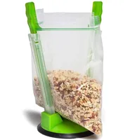 

Multipurpose Adjustable Hands Free Ziplock Food Storage Bag Holder Baggy Rack