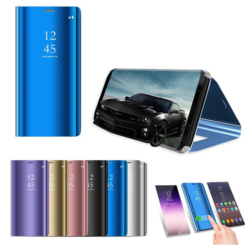 

Smart Mirror Flip Phone Case For Samsung Galaxy A50 A70 A80 A30 A20 A10 S10 S10E S8 S9 Plus S7 Note 10 Pro 8 9 Protective Cover