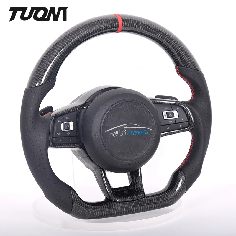 

High quality shift led carbon fiber car steering wheel for vw golf7 mk7 8, Customized color