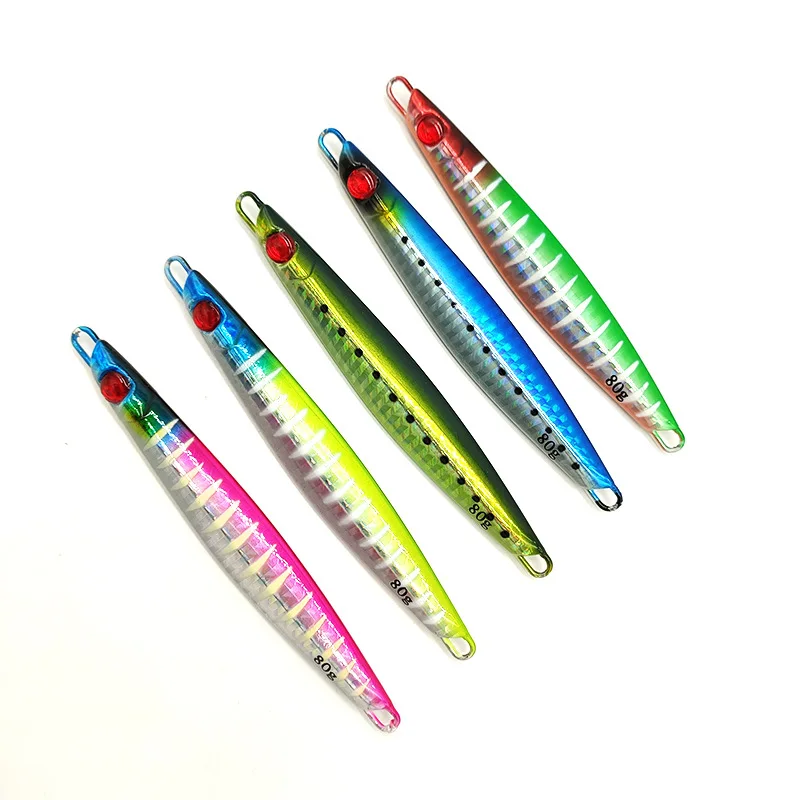 

HAWKLURE Metal Jig Lure 80g Slow Pitch jigging Luminous artificial jigging lure