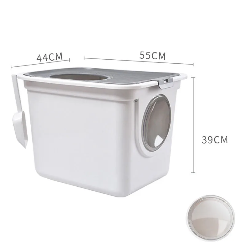 

OEM/ODM anjing oversized deodorant splash-proof cat litter box Fully enclosed cat toilet large top-in cat litter box