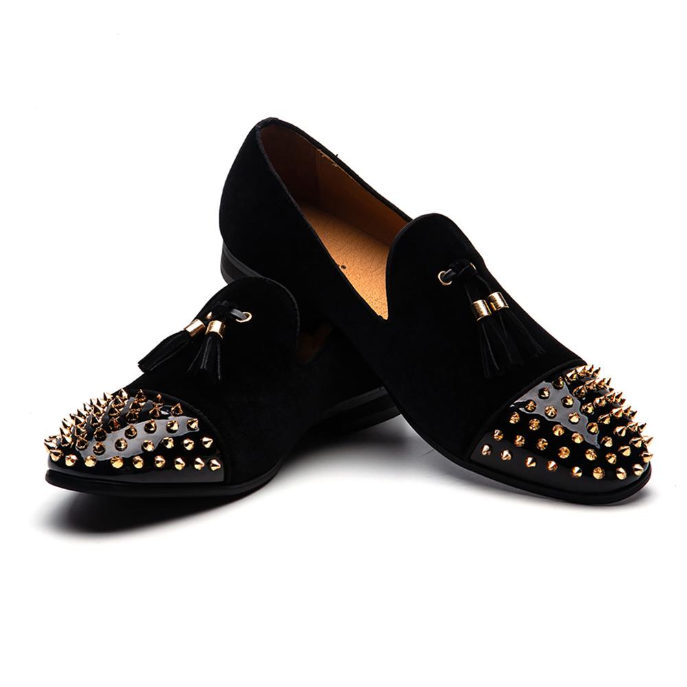 

Men Loafers Nubuck Leather Handmade Fashion Tassel Loafers Mens Shoes