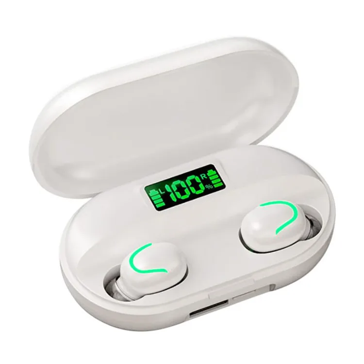 

C1 TWS Wireless earbuds wireless with power display touch earbuds wireless 5.0 stereo in-ear earphone headphone, Black,white,red