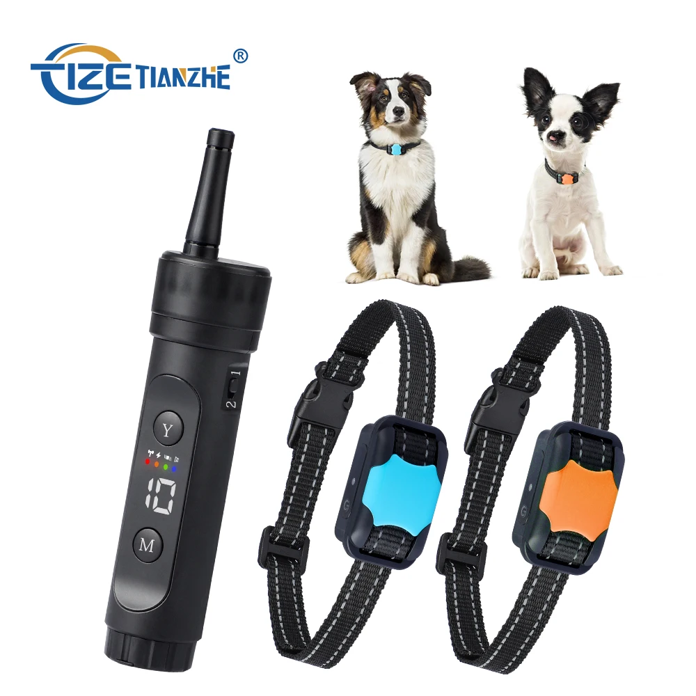 

Newest 1000ft Pet Training Shock Anti Dog No Bark Collar Dog Trainer Collar With Remote Dog Training Collar, Black,orange,blue,white