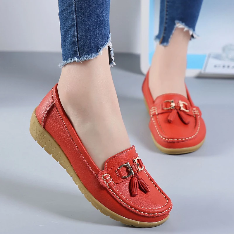 

2020 new style popular fashion comfortable ladies shoes multicolor women's casual shoes flat leather shoes women plus 44 size