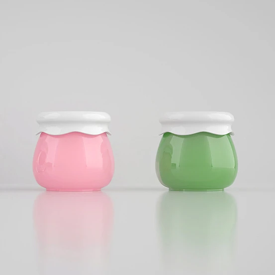 

Hangzhou Beauty body lotion cream lipscrub container10g Clear pink green Plastic Cream Jar with plastic white cap