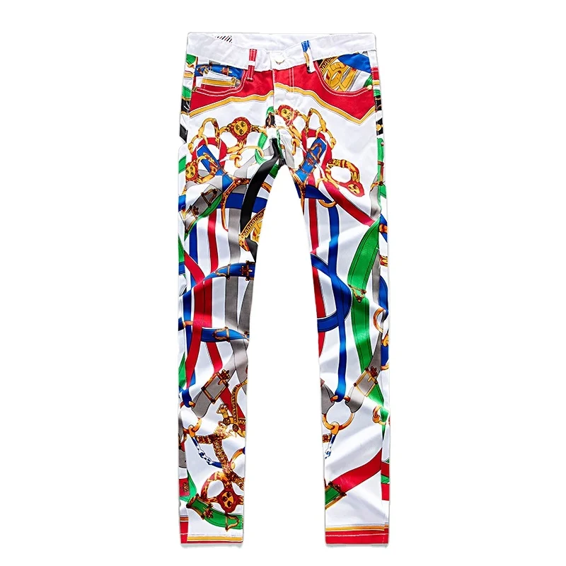 

N020 2020 new hot sale fashion hip hop pants printed jeans for men
