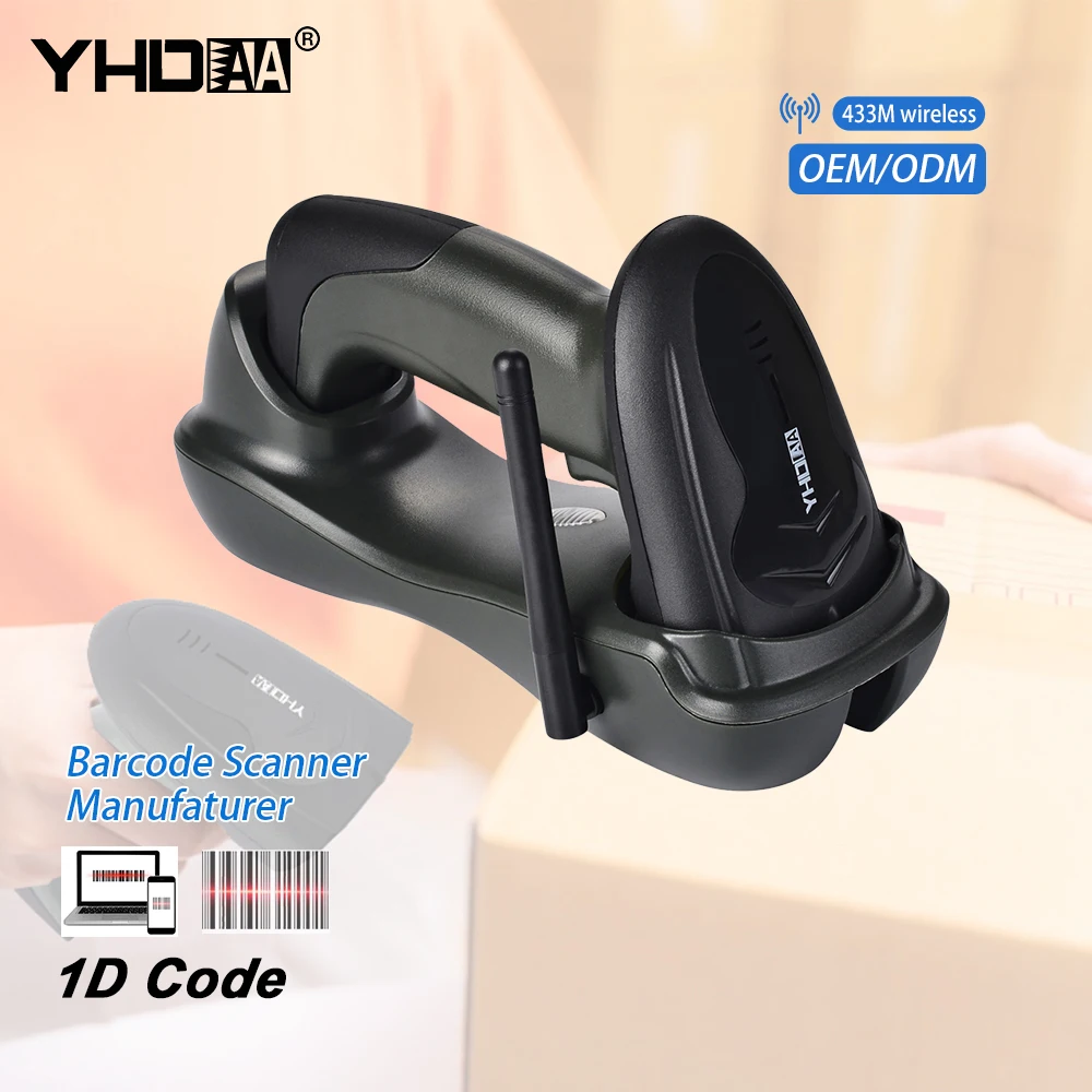 

Warehouse Use Wireless Laser Barcode Scanner 433MHZ WIFI Barcode Scanner A m a z o n Supplier Barcode Scanner NADAMOO