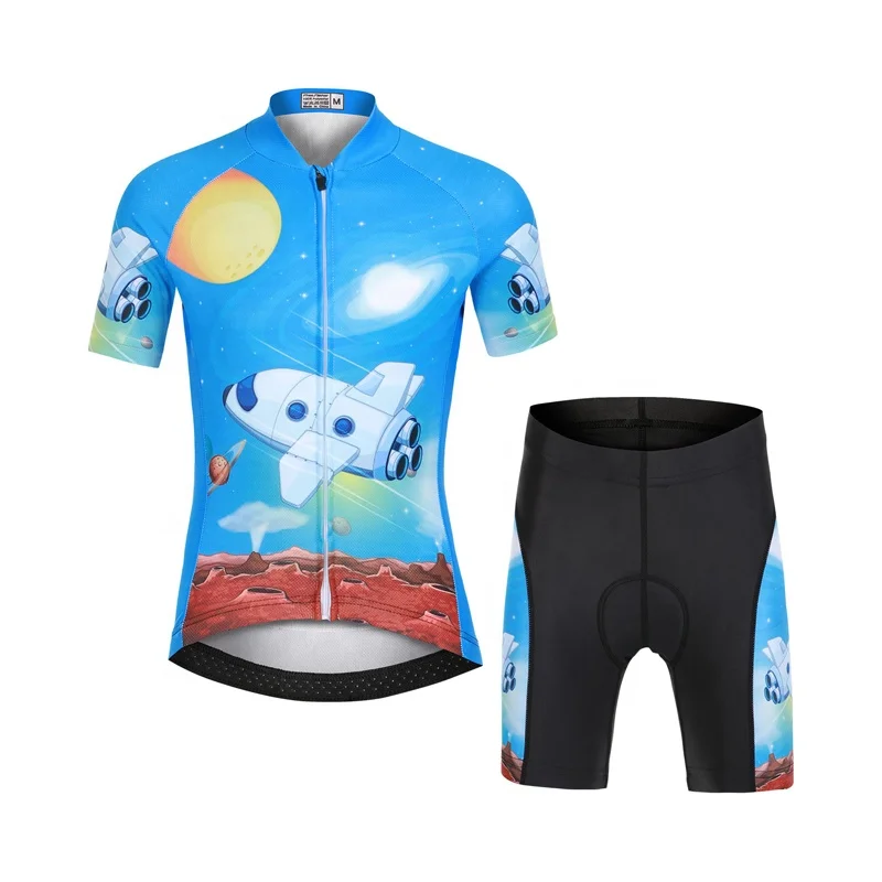 

custom cycling jerseys set OEM new pattern quick dry shorts sleeve bike wear wholesale children bicycle sport clothing