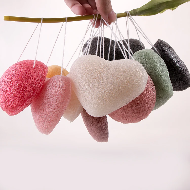 

Amazon hot sales korean charcoal konjac sponge face wholesale facial baby facial konjac sponge, Green, red, blue, black etc