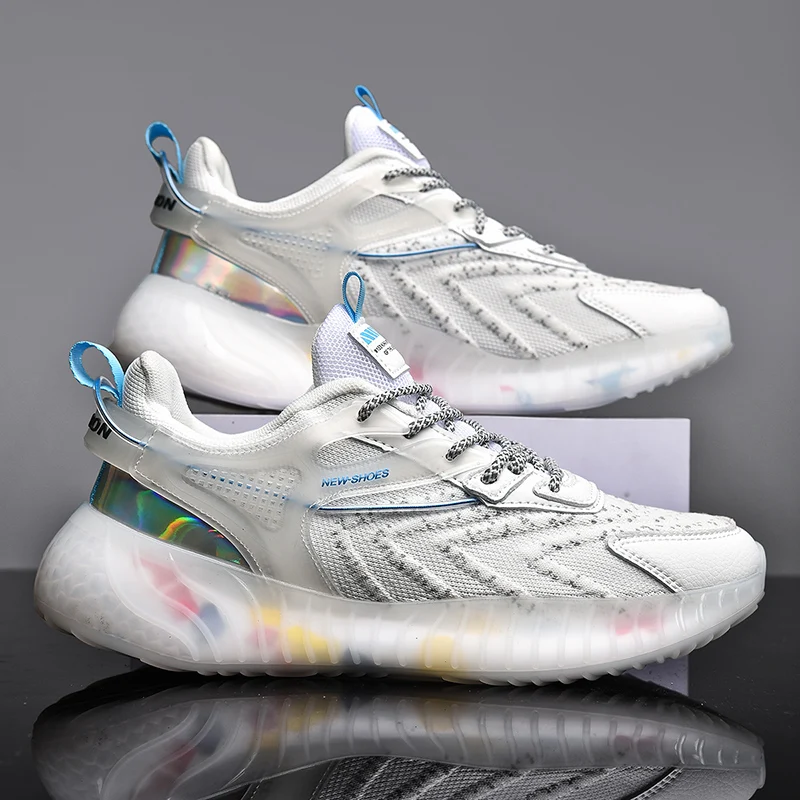 

2021 Fashion Shoes for Men Breathable Mesh Sneakers Non-slip Running Casual Shoes