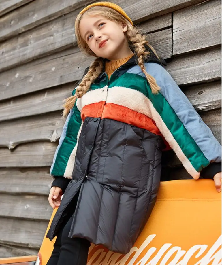 

Mixed Colors Down Jacket For Girl Windproof Winter Down Jacket For Girl