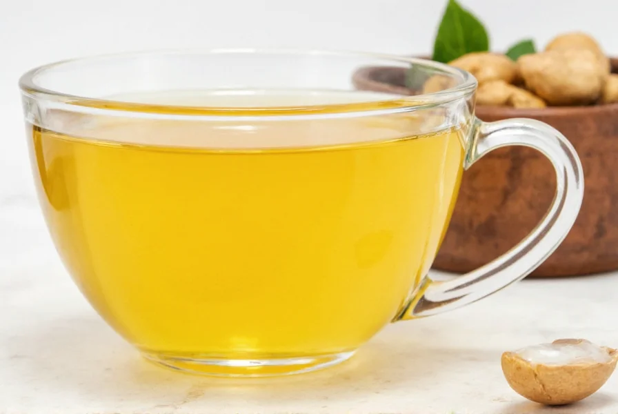 Freshly grated ginger root, sliced lemon, and raw honey in a teapot with steam rising