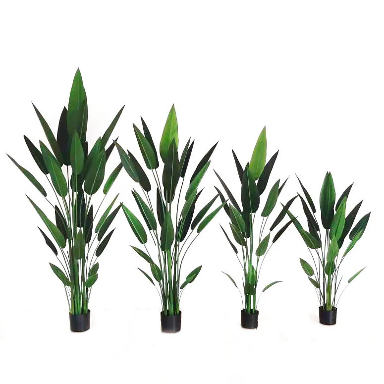 

Indoor Outdoor Decor Faux Plastic Green Traveler Banana Tree Artificial Bird of Paradise Plant, Shown